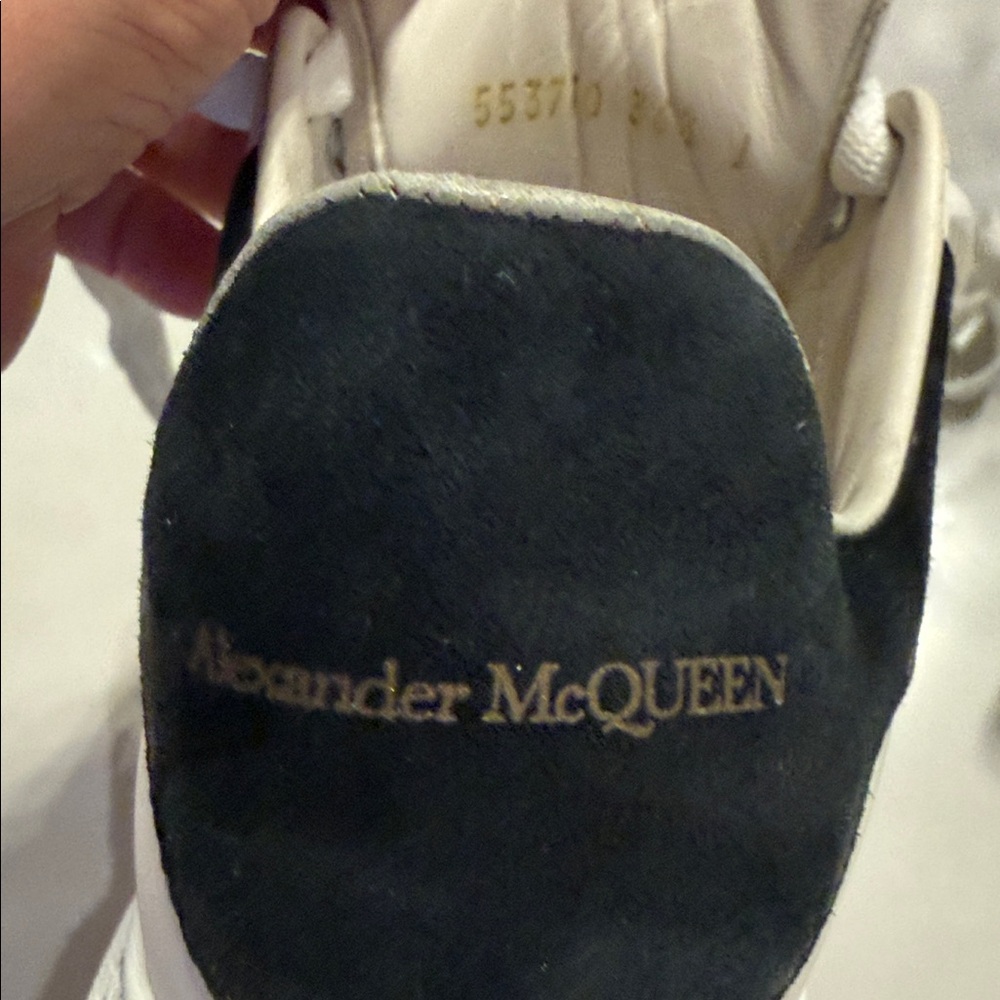 Alexander McQueen platform Women's White and Black Sneakers - Picture 12 of 13